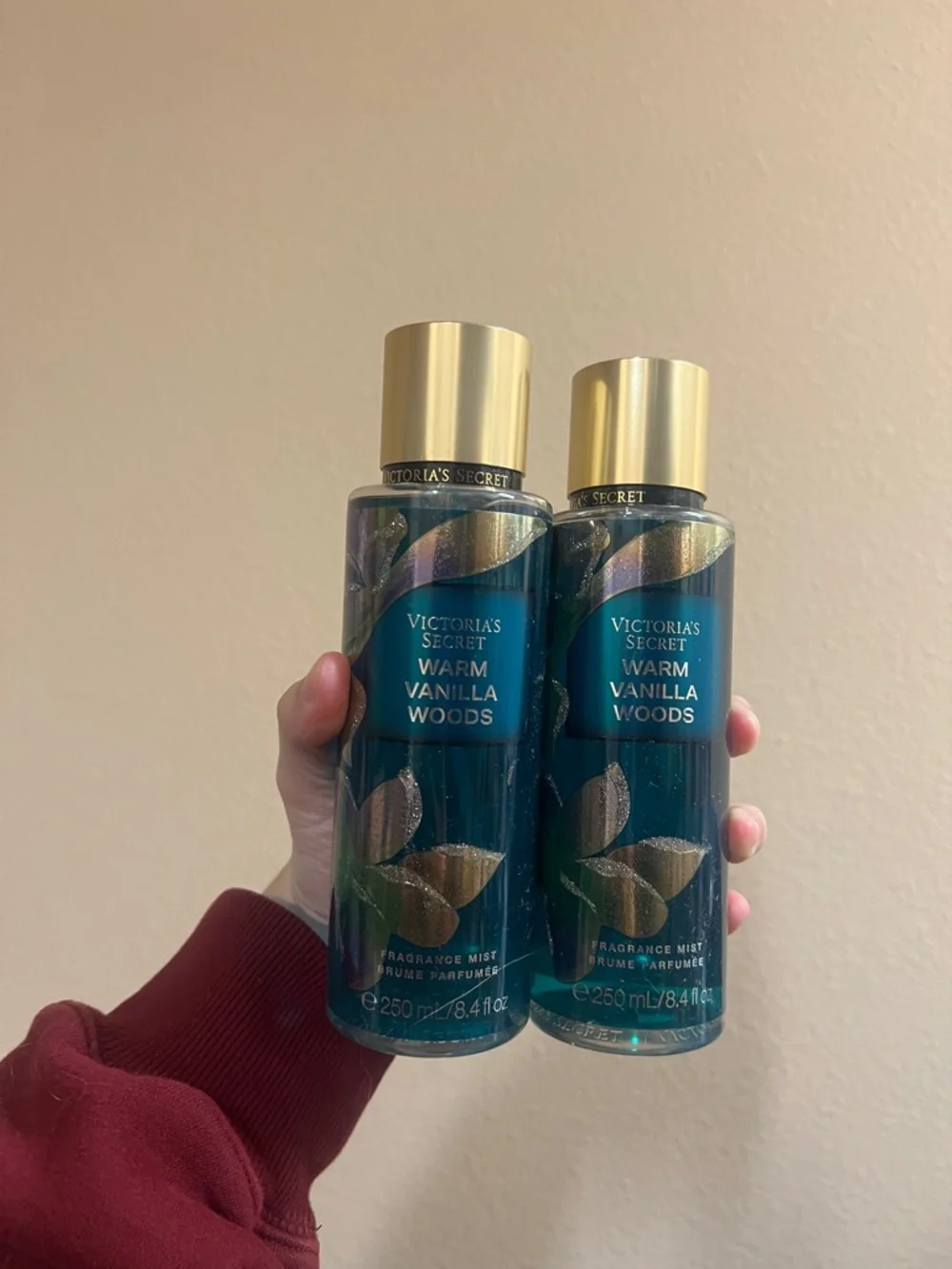2X VICTORIA'S SECRET WARM VANILLA WOODS MIST 8.4 OZ